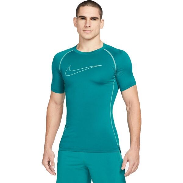 Nike Nike NP DF TIGHT TOP SS M Мъжка тениска за тренировки, тюркоазено, размер
