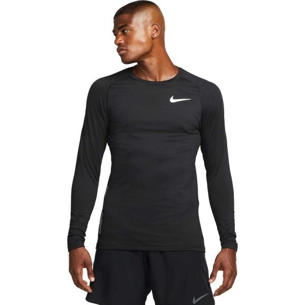 Nike Nike NP TOP WARM LS CREW Мъжка блуза за бягане, черно, размер
