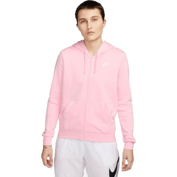 Nike Nike NSW CLUB FLC FZ HOODIE STD Дамски суитшърт, розово, размер