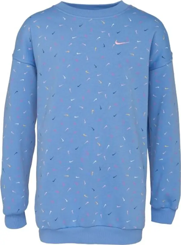 Nike Nike NSW CLUB FLC OVRSZD CRW LOGO Момичешки суитшърт, синьо, размер