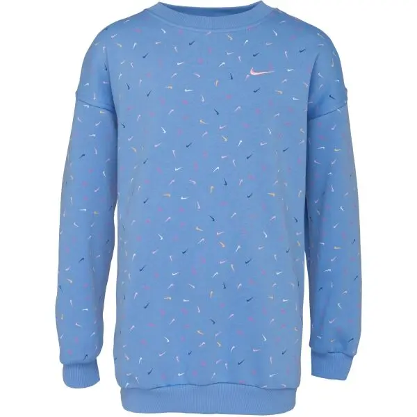 Nike Nike NSW CLUB FLC OVRSZD CRW LOGO Момичешки суитшърт, синьо, размер