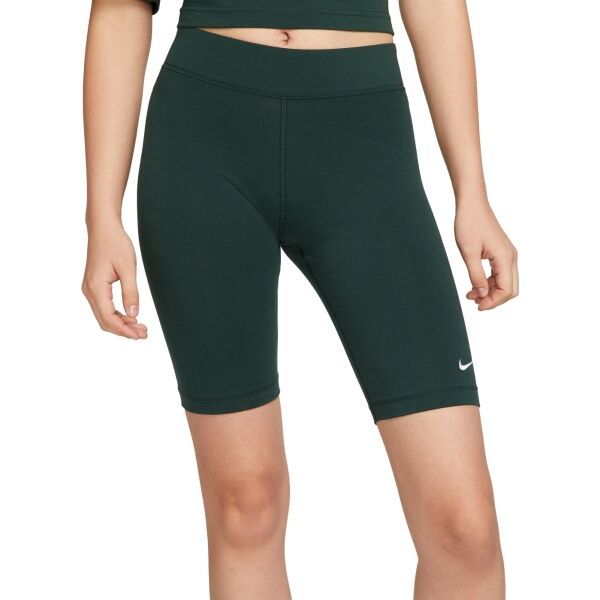 Nike Nike NSW ESSNTL MR BIKER SHORT Дамски къси шорти, тъмнозелено, размер