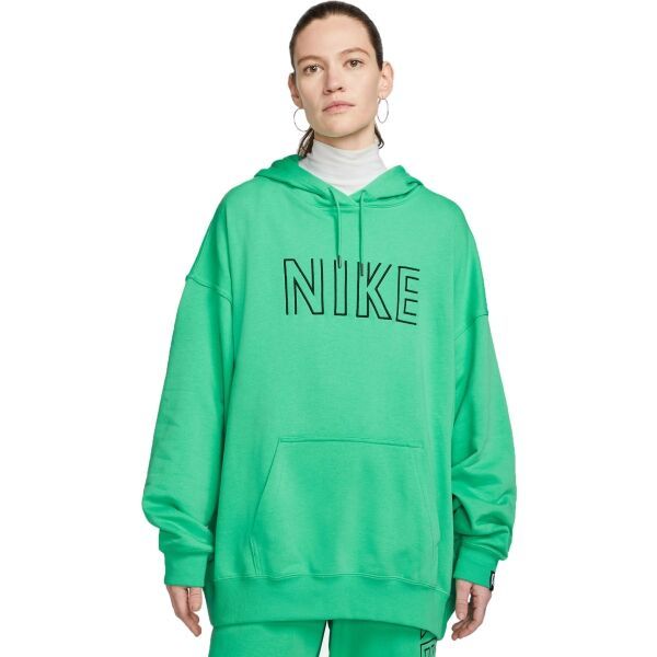 Nike Nike NSW FT OS FLC PO HOODIE SW Дамски суитшърт, зелено, размер