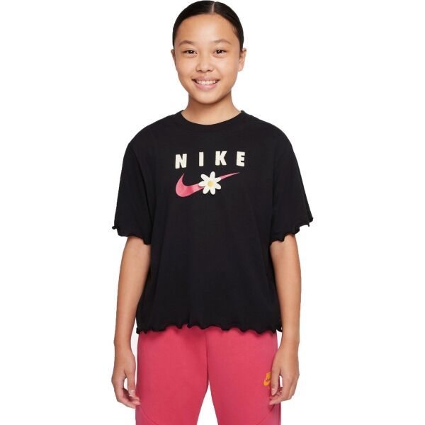 Nike Nike NSW TEE ENERGY BOXY FRILLY Топ за момичета, черно, размер