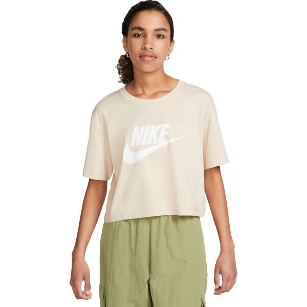 Nike Nike NSW TEE ESSNTL CRP ICN FTR W Дамска тениска, бежово, размер