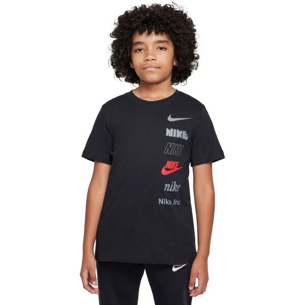 Nike Nike NSW TEE LOGO Тениска за момчета, черно, размер