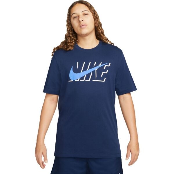 Nike Nike NSW TEE SWOOSH BLOCK Мъжка тениска, тъмносин, размер