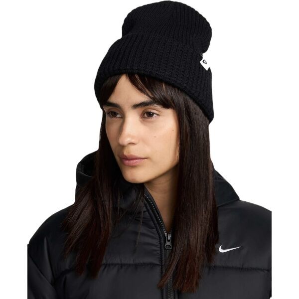 Nike Nike PEAK BEANIE Дамска зимна шапка, черно, размер