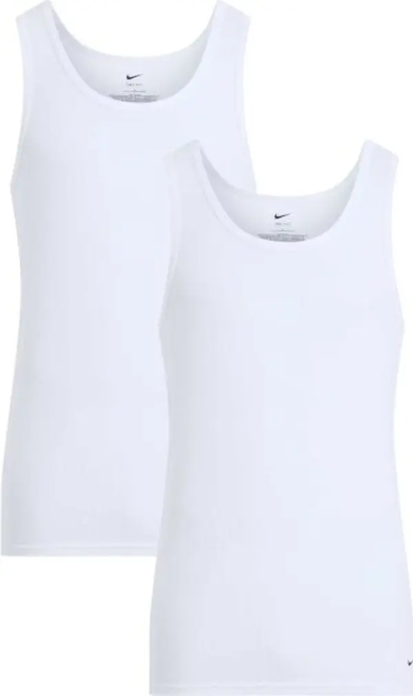 Nike Nike RIBBED TANK 2PK Мъжки потник, бяло, размер