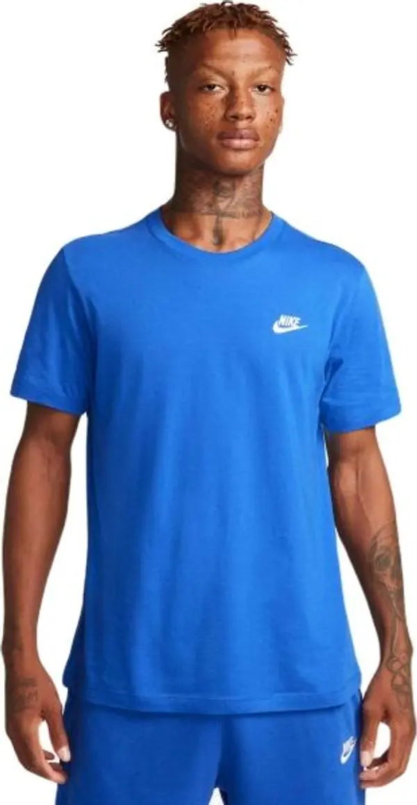 Nike Nike SPORTSWEAR CLUB Мъжки тениска, синьо, размер XXL