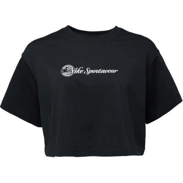 Nike Nike SPORTSWEAR CLUB SS CROP TEE CC W Дамска тениска, черно, размер