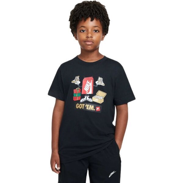 Nike Nike SPORTSWEAR Детска тениска, черно, размер