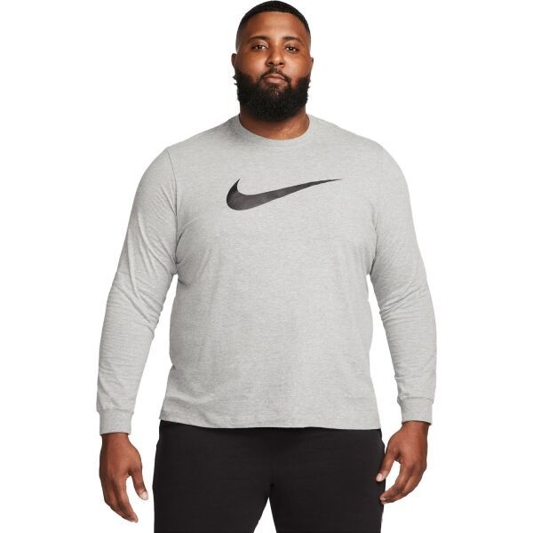 Nike Nike SPORTSWEAR ICON SWOOSH Мъжка тениска с дълъг ръкав, сиво, размер