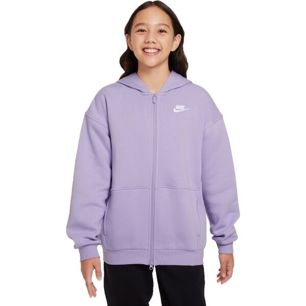 Nike Nike SPORTSWEAR Момичешки суитшърт, лилаво, размер