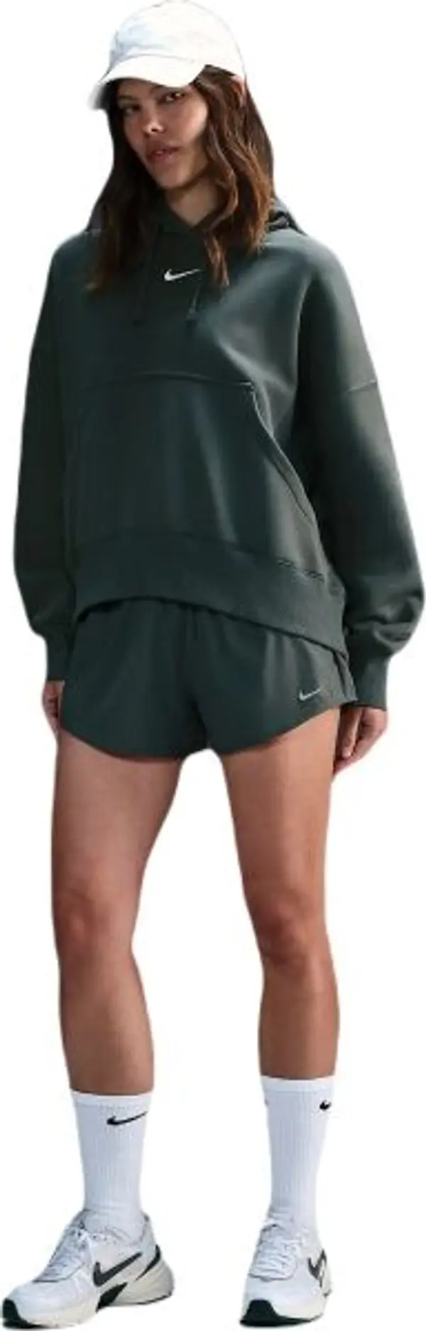 Nike Nike SPORTSWEAR PHOENIX FLEECE Дамски суитшърт, тъмнозелено, размер