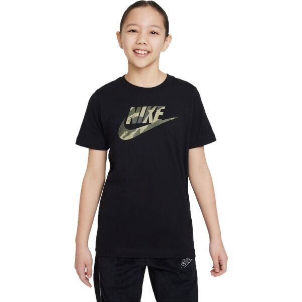 Nike Nike SPORTSWEAR Тениска за момичета, черно, размер
