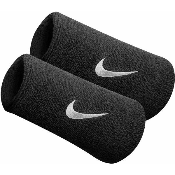Nike Nike SWOOSH DOUBLEWIDE WRISTBAND SWOOSH DOUBLEWIDE WRISTBAND - Ленти за китките, черно, размер