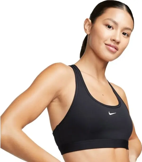 Nike Nike SWSH LGT SPT BRA Дамско спортно бюстие, черно, размер