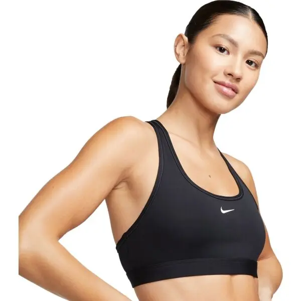 Nike Nike SWSH LGT SPT BRA Дамско спортно бюстие, черно, размер