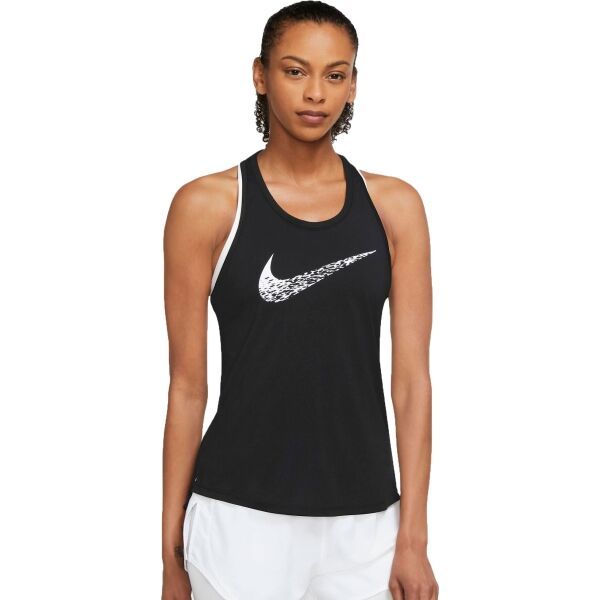 Nike Nike W NK SWOOSH RUN TANK Дамски спортен потник, черно, размер
