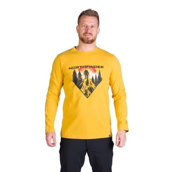 Northfinder Northfinder CLAIR Мъжка тениска с дълъг ръкав, жълто, размер