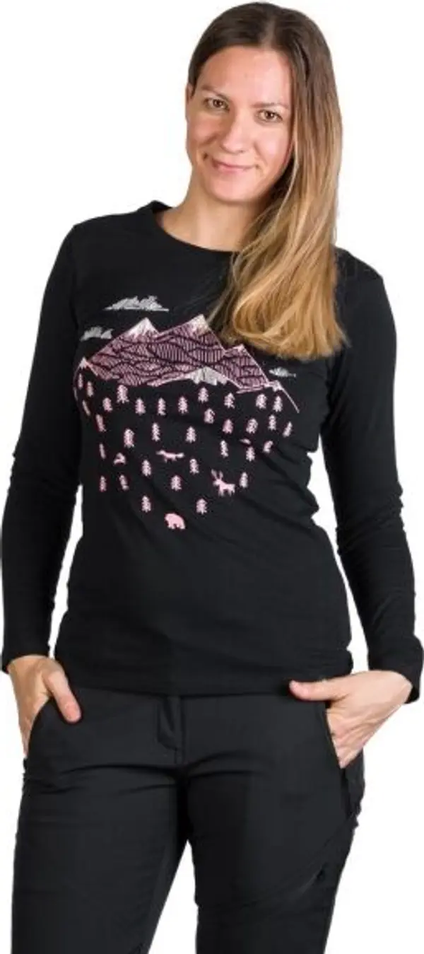 Northfinder Northfinder DEANN Дамска тениска с дълъг ръкав, черно, размер