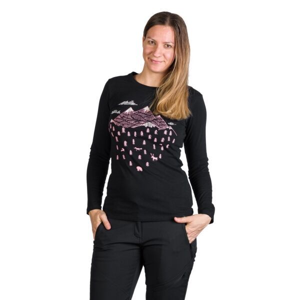 Northfinder Northfinder DEANN Дамска тениска с дълъг ръкав, черно, размер