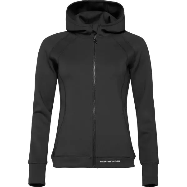 Northfinder Northfinder EMBERLY Дамски суитшърт от технически текстил, черно, размер