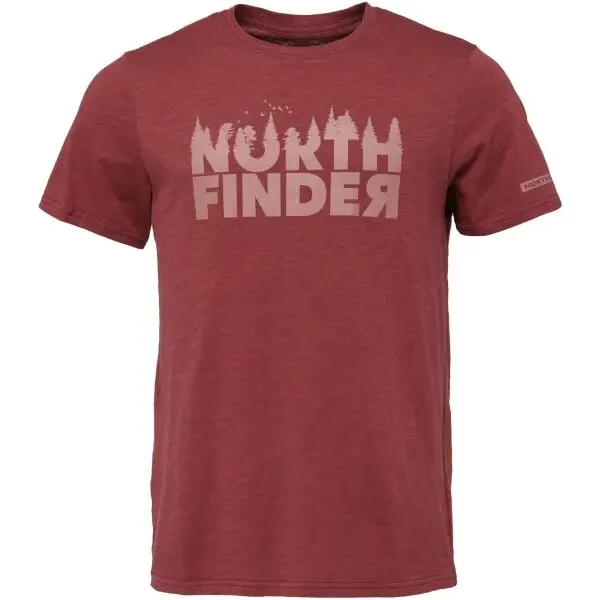 Northfinder Northfinder JOSEF Мъжка туристическа тениска, винен, размер