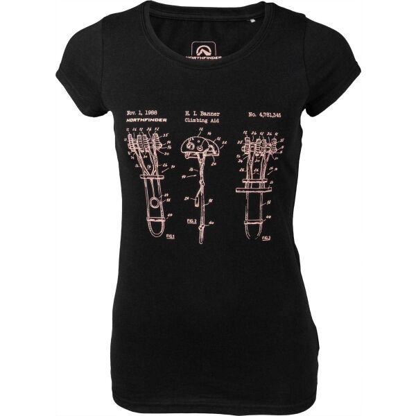 Northfinder Northfinder MYAH Дамска тениска, черно, размер