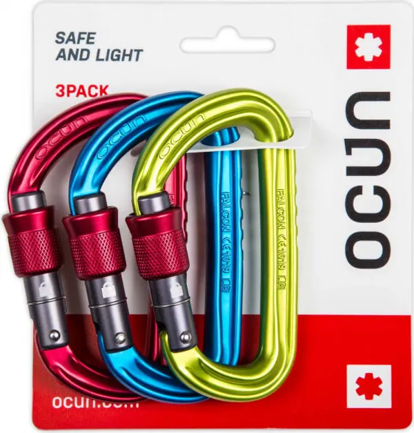 OCÚN OCÚN FALCON SCREW 3-Pack MIX Карабинери, микс, размер