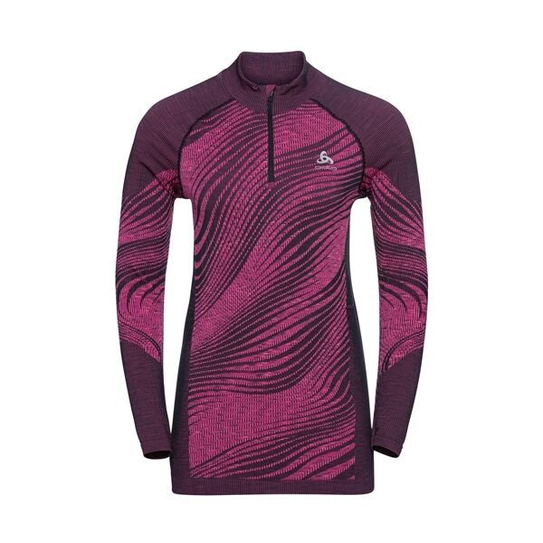 Odlo Odlo BL TOP HALF ZIP BLACKCOMB ECO W Дамска функционална тениска, розово, размер