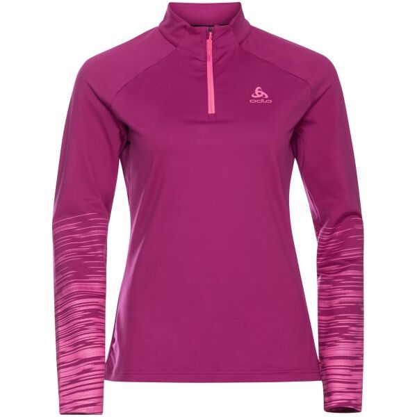 Odlo Odlo MID LAYER 1/2 ZIP SESVENNAGRAPHIC Дамски суитшърт, розово, размер XS