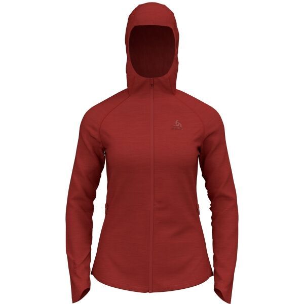 Odlo Odlo W ASCENT PW 220 MID LAYER HOODY Дамски суитшърт, червено, размер