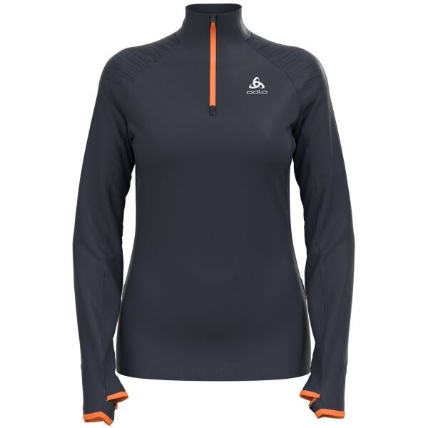 Odlo Odlo W MID LAYER 1/2 ZIP AXALP CERAMIWARM Дамски функционален суитшърт, черно, размер