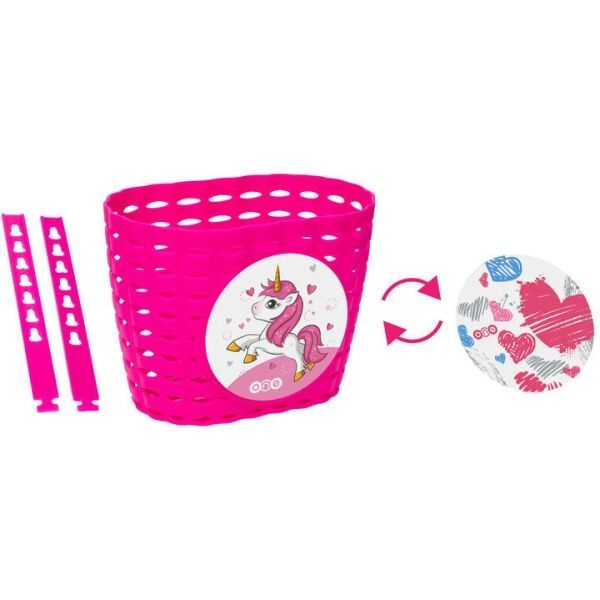 One One HAPPY 2.0 Детски кош за колело, розово, размер os