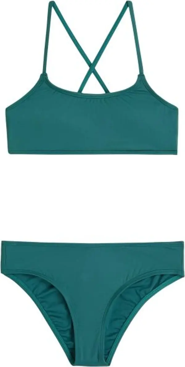 O'Neill O'Neill ESSENTIALS BRALETTE BIKINI SET Момичешки бански, тъмнозелено, размер