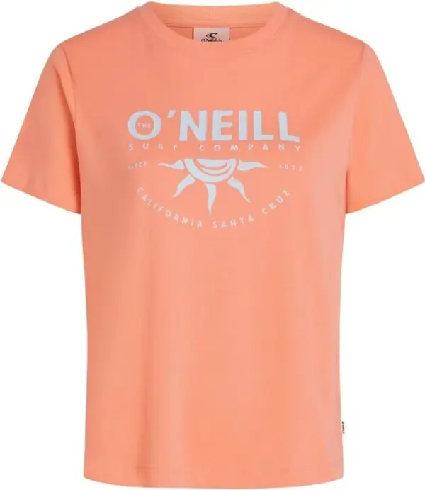 O'Neill O'Neill FRONT PRINT Дамска тениска с принт, цвят сьомга, размер