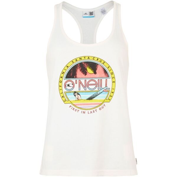 O'Neill O'Neill CONNECTIVE GRAPHIC TANK TOP Дамски потник, бяло, размер S