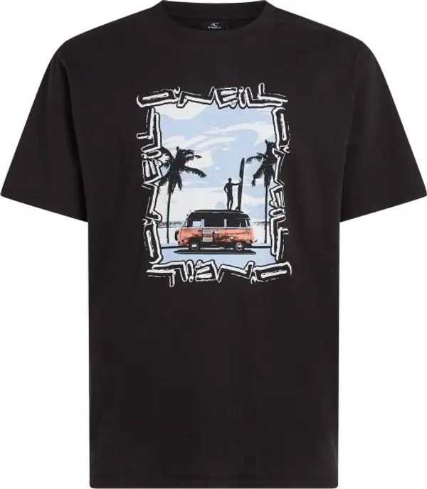 O'Neill O'Neill PHOTO FRONT PRINT Мъжка тениска, черно, размер