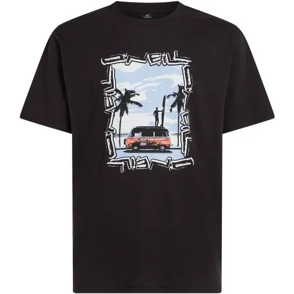 O'Neill O'Neill PHOTO FRONT PRINT Мъжка тениска, черно, размер