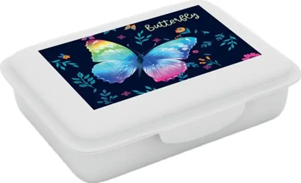 Oxybag Oxybag BUTTERFLY Детска пластмасова кутия за храна, бяло, размер