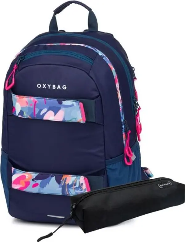 Oxybag Oxybag ETUE СПОРТ И ЦВЕТЯ Ученическа раница, тъмносин, размер