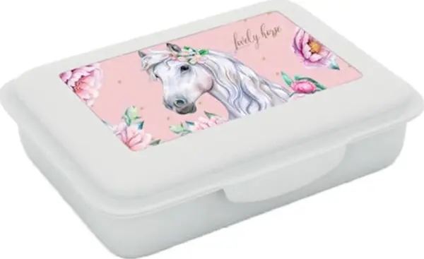 Oxybag Oxybag HORSE ROMANTIC Детска пластмасова кутия за храна, бяло, размер