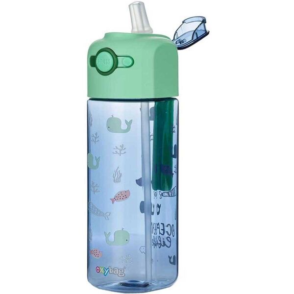 Oxybag Oxybag OCEAN LIFE 450 ML Детска пластмасова бутилка за напитки, светлосиньо, размер