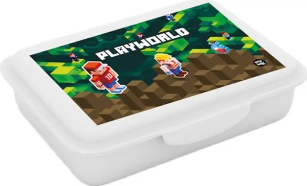 Oxybag Oxybag PLAYWORLD Детска пластмасова кутия за храна, бяло, размер
