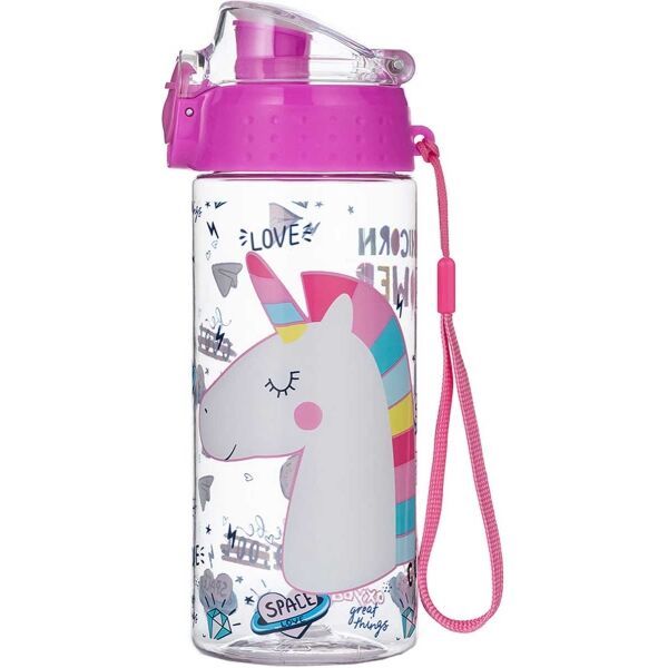 Oxybag Oxybag UNICORN ICONIC 500 ML Детска пластмасова бутилка за напитки, прозрачно, размер