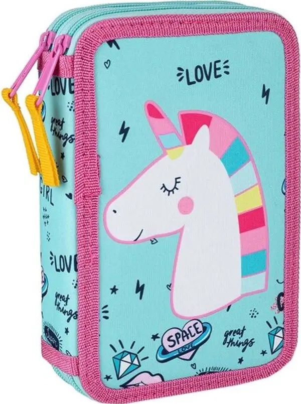Oxybag Oxybag UNICORN ICONIC Ученически несесер с две отделения, тюркоазено, размер
