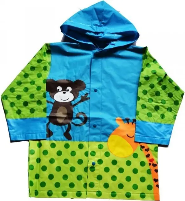 Pidilidi Pidilidi ДЪЖДОБРАН МАЙМУНА Детски дъждобран, зелено, размер 5-6Y