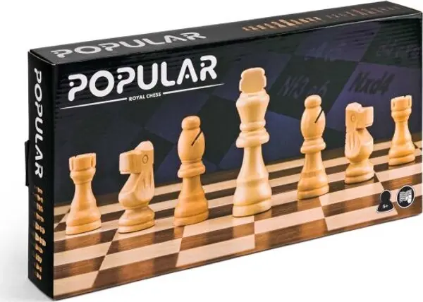 POPULAR POPULAR KING'S CHESS Шах, микс, размер